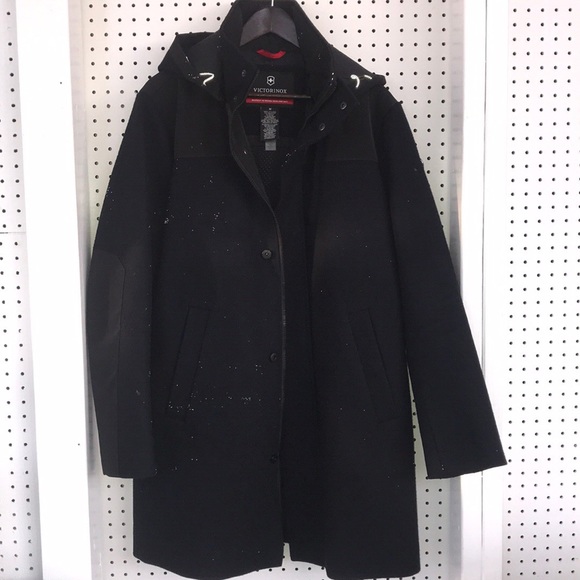 Victorinox Jackets & Coats Victorinox Swiss Army Black Wool Nylon